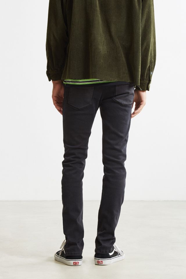 Jeans torsadé étroit ajusté noir à empiècements Cheap Monday #3