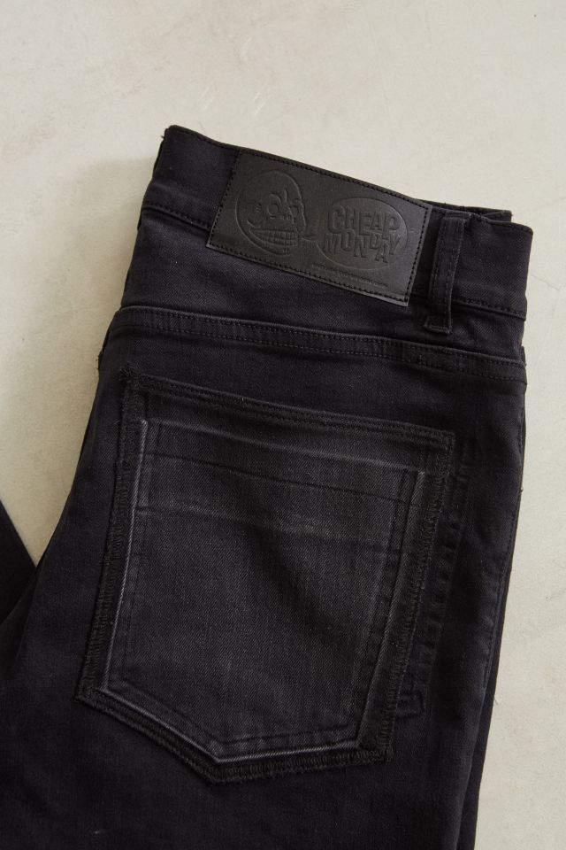 Jeans torsadé étroit ajusté noir à empiècements Cheap Monday #4