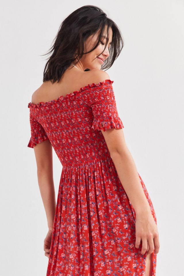 Kimchi Blue Off-The-Shoulder Smocked Dress #1