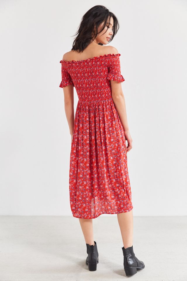 Kimchi Blue Off-The-Shoulder Smocked Dress #4