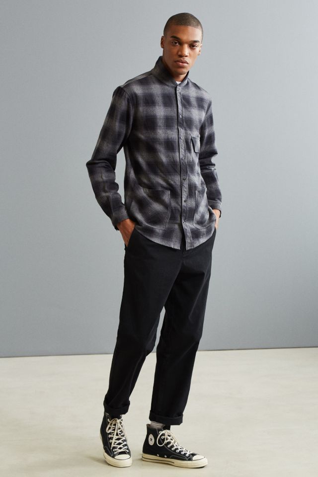 Fried Rice Corozo Long Tail Flannel Button-Down Shirt #5