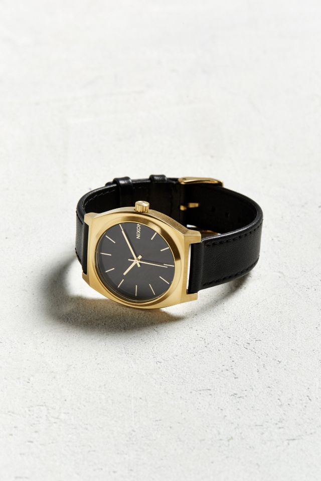 Nixon Time Teller Leather Band Watch #1