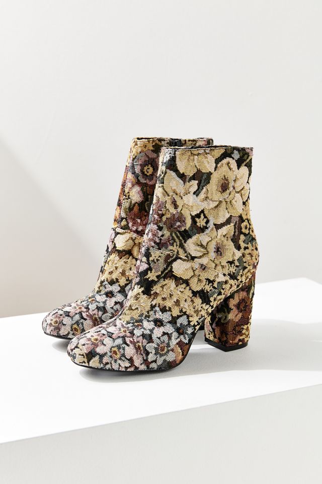 Emma Floral Jacquard Ankle Boot #1