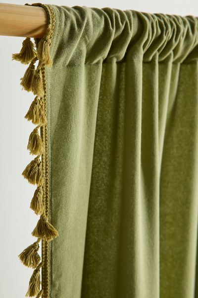 Palma Fringe Light Blocking Window Curtain - Thumbnail 2