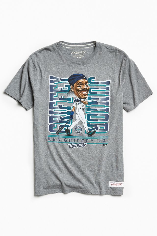 Mitchell & Ness Ken Griffey Jr. Caricature Tee in Gray for Men