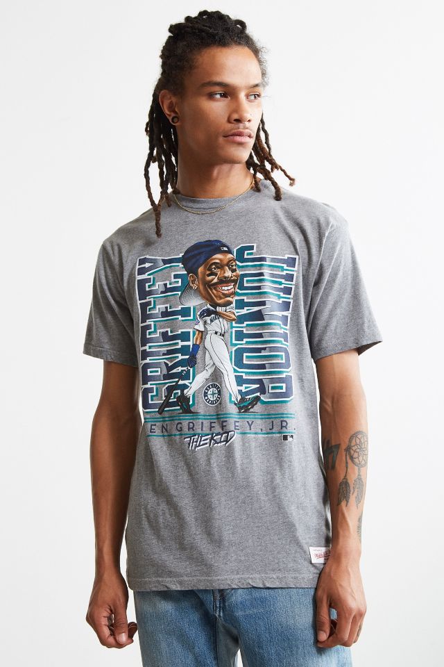 Mitchell & Ness Ken Griffey Jr. Caricature Tee in Gray for Men