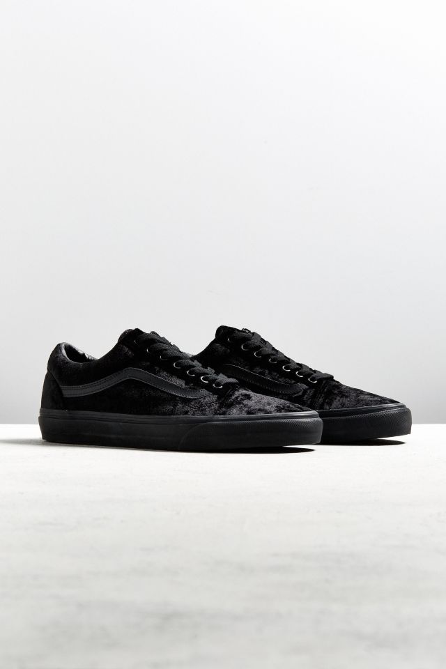 Old skool black velvet vans hotsell