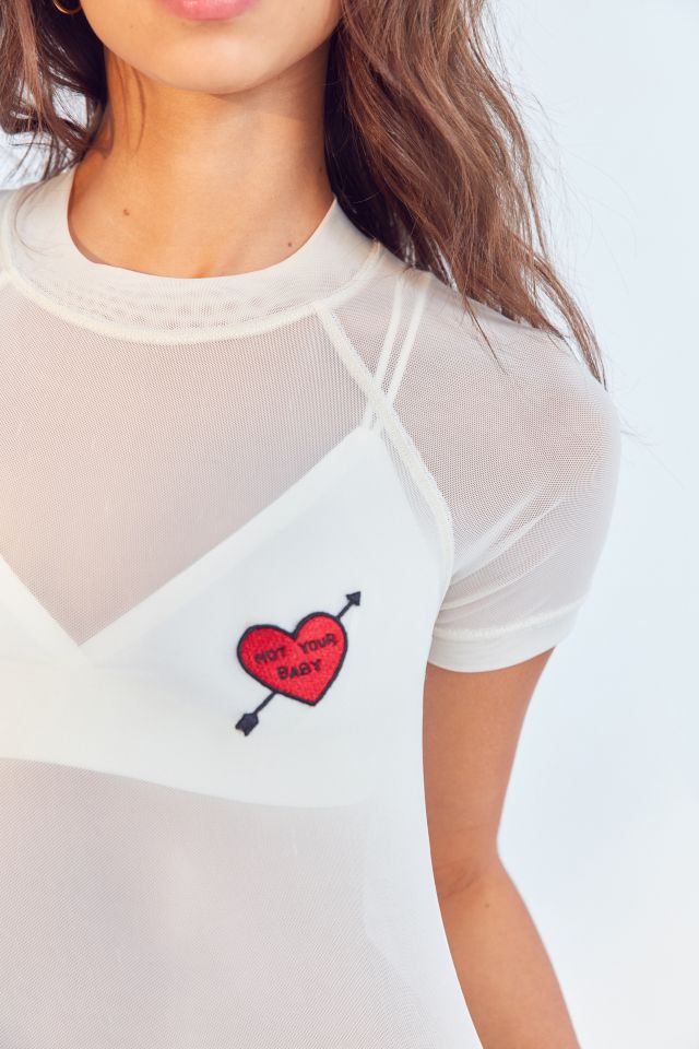 Out From Under Patched Up Mesh Baby Tee #5