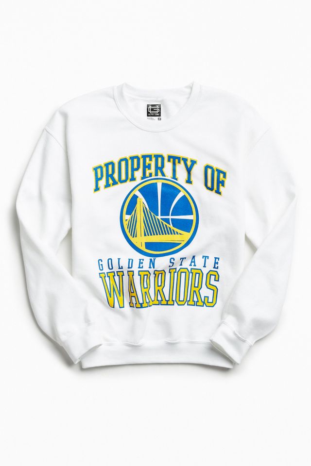 Nba Golden State Warriors Women's Ombre Arch Print Burnout Crew Neck Fleece  Sweatshirt : Target