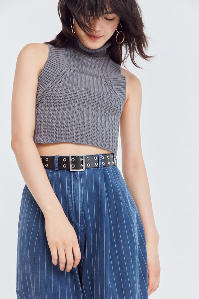 Silence + Noise Chainette Cropped Turtleneck Tank Top #5