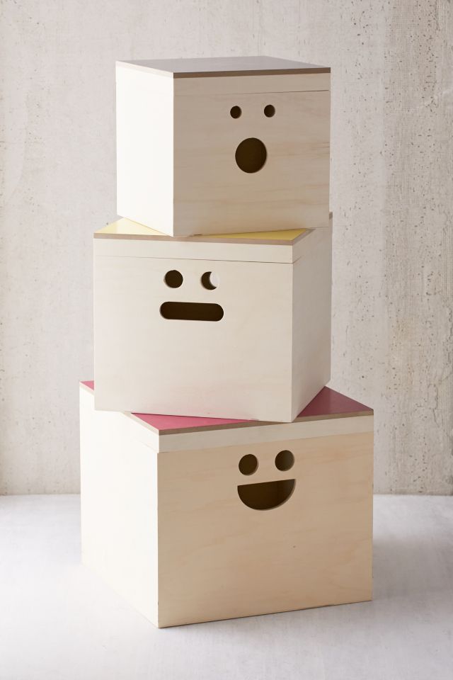 Happy Face Nesting Storage Box Set