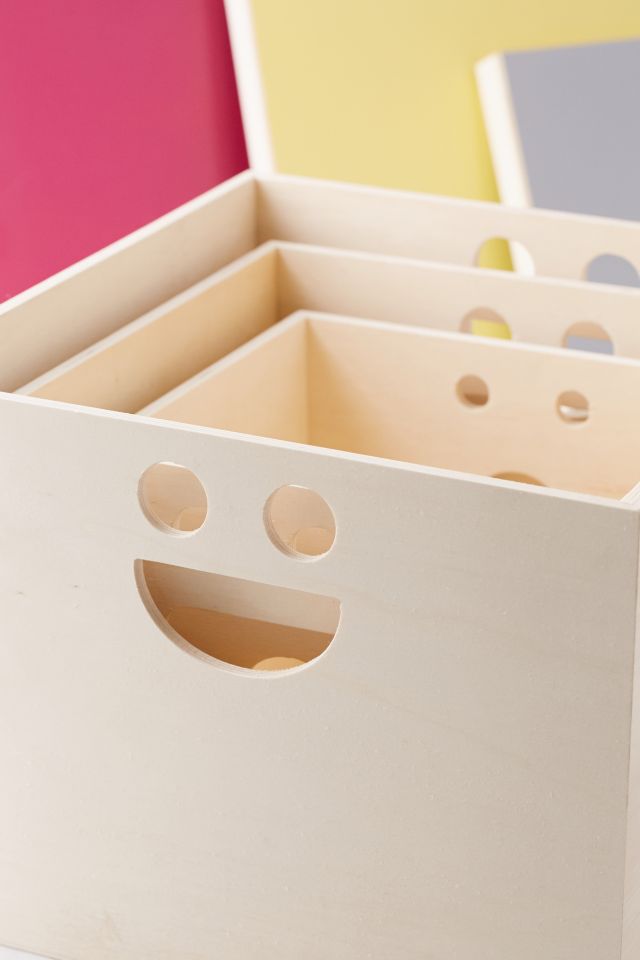 Happy Face Nesting Storage Box Set #3