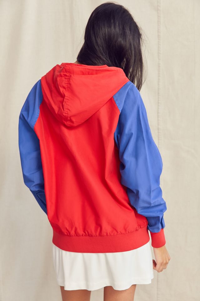 Vintage OP Red + Blue Pullover Windbreaker Jacket #2