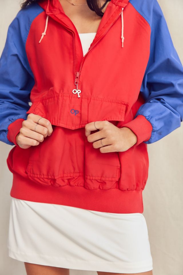 Vintage OP Red + Blue Pullover Windbreaker Jacket #4