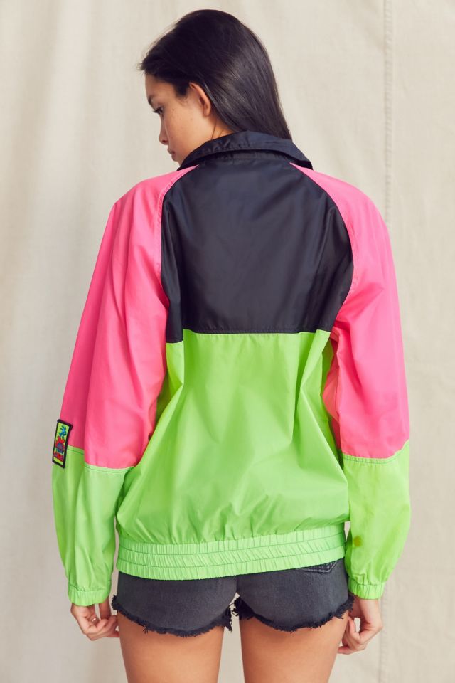 Neon green and black sale windbreaker