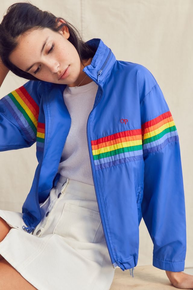 Vintage OP Blue Stripe Windbreaker Jacket #3