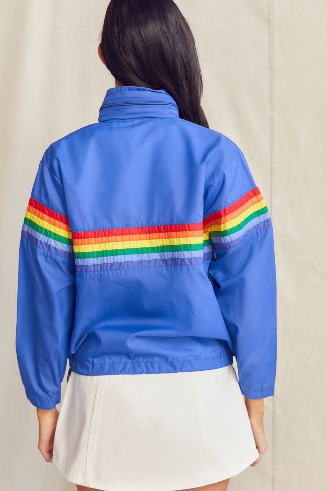 Vintage OP Blue Stripe Windbreaker Jacket #4