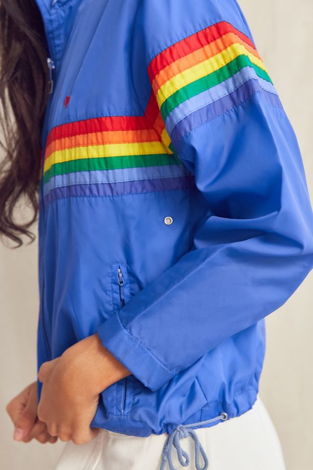Vintage OP Blue Stripe Windbreaker Jacket #5