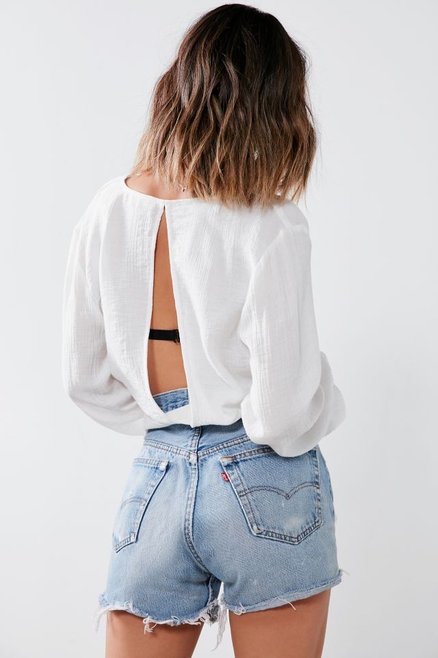 Silence + Noise Deep V-Neck Wrap Top #3