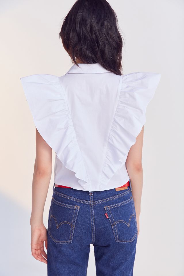 Kimchi Blue Kelsey Ruffle Button-Down Shirt #1