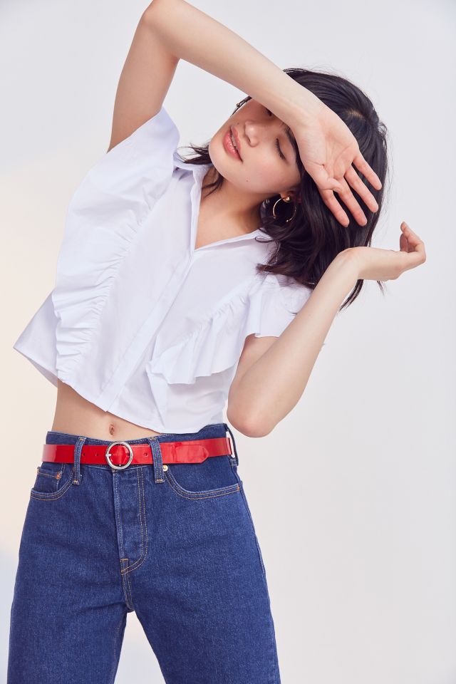 Kimchi Blue Kelsey Ruffle Button-Down Shirt #4