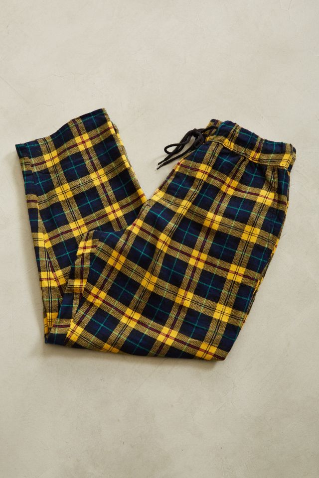 UO Spencer Yellow Tartan Flannel Pant #1