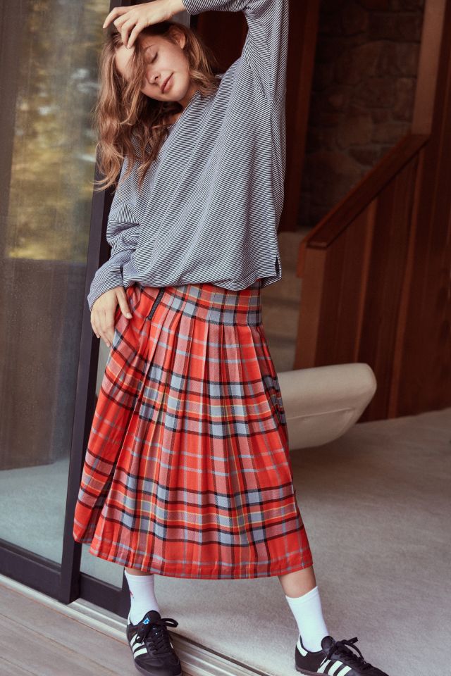 Christmas plaid shop skirt urban outfitters