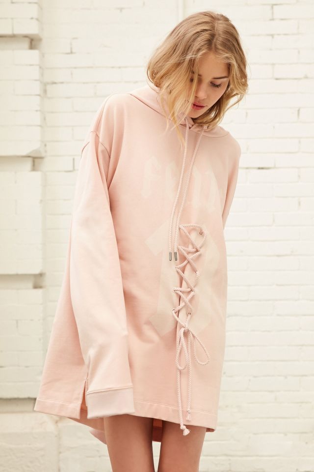 Puma Fenty By Rihanna Oversized Lace-Up Hoodie Sweatshirt #3