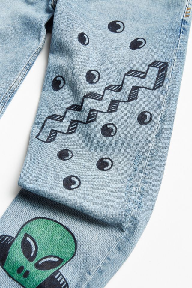 BDG X Andrew Jeffrey Wright Hand-Doodled Alien Skinny Jean #2