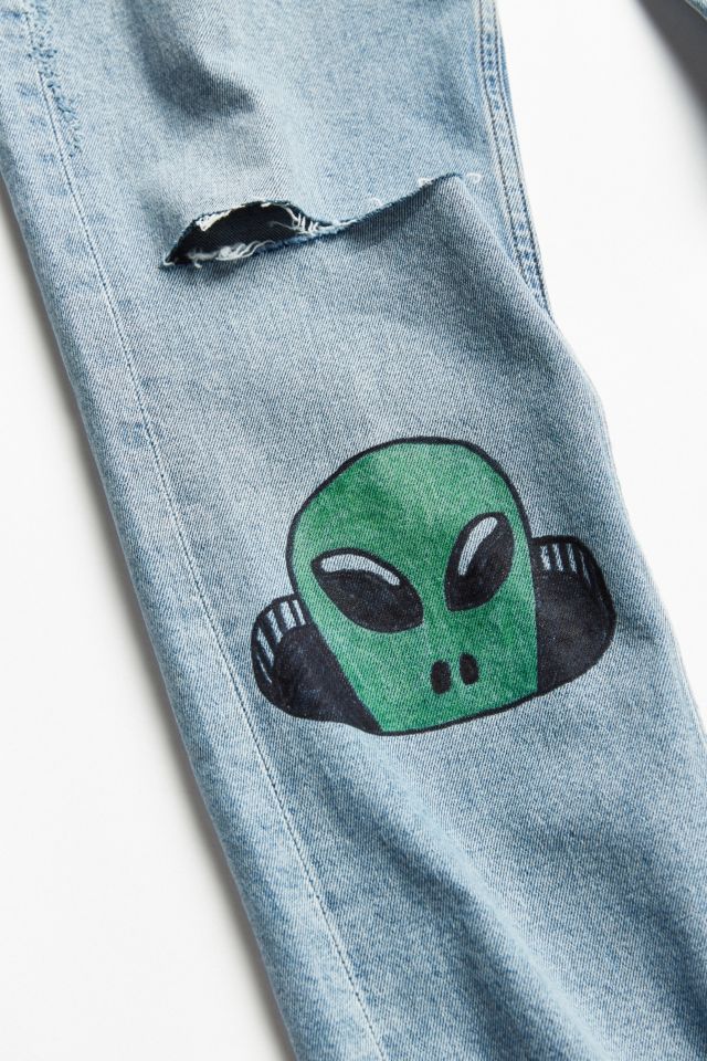 BDG X Andrew Jeffrey Wright Hand-Doodled Alien Skinny Jean #4