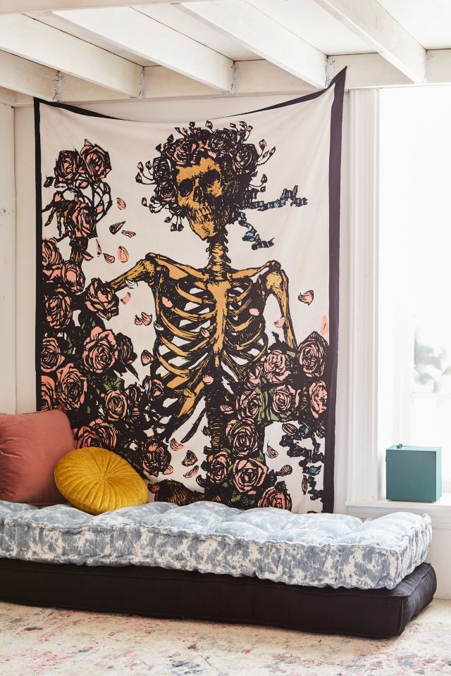 Grateful Dead Skeleton and Roses Tapestry