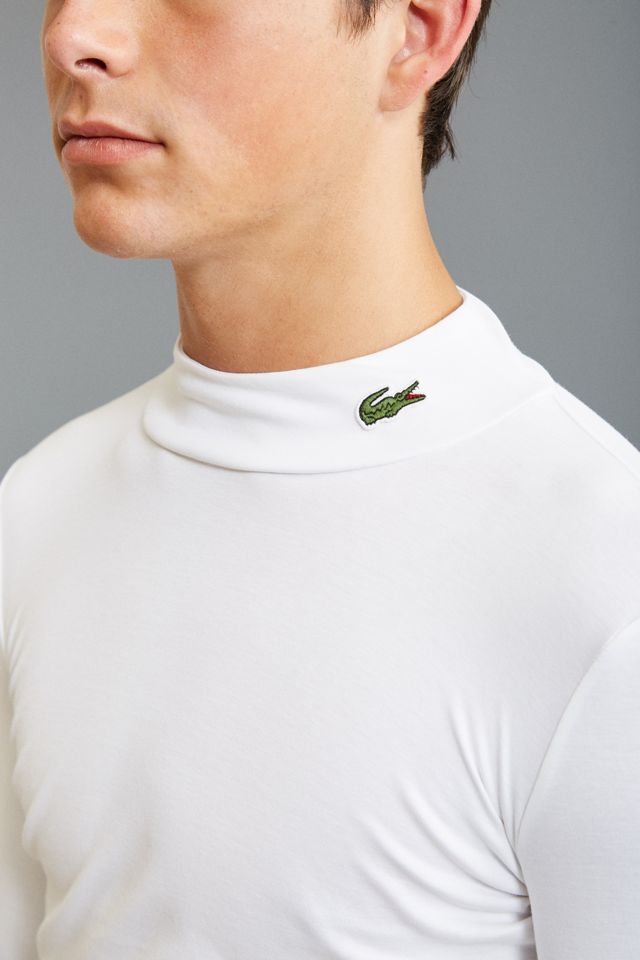 Lacoste Interlock Mock Neck Long Sleeve Tee | Urban Outfitters