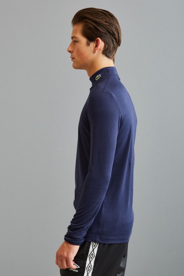 【LACOSTE】 thick pique mock Long-Sleeve NEW MENS LACOSTE LONG SLEEVE CLASSIC FIT COTTON PIQUE POLO