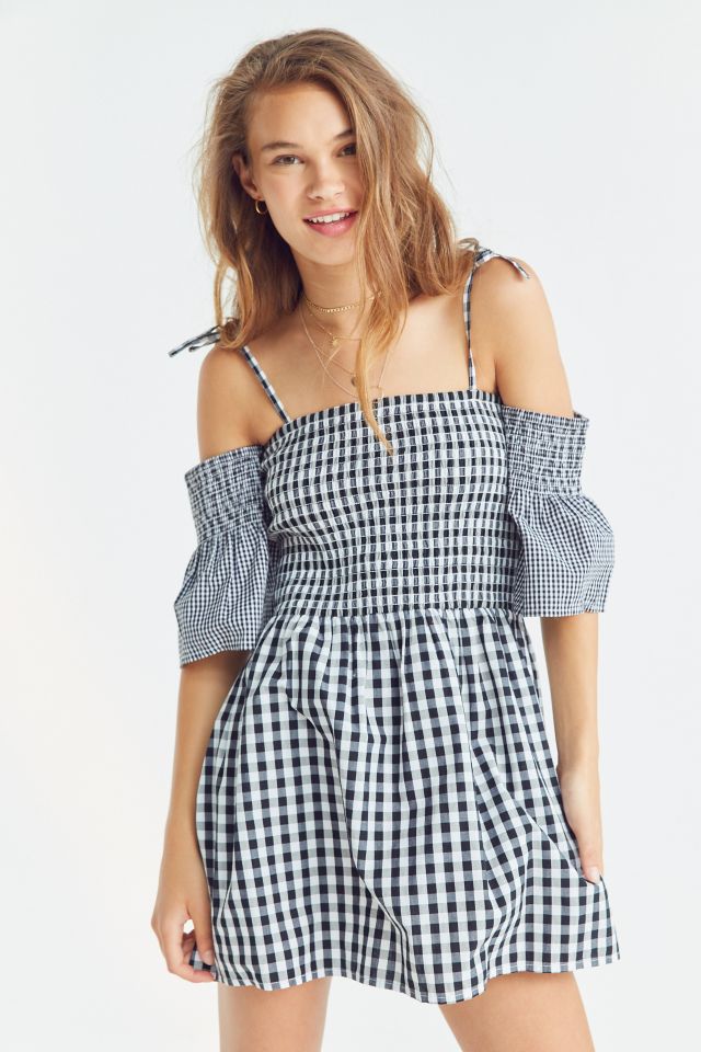 Robe en guingan avec épaules dénudées Brigette de Vetiver #4