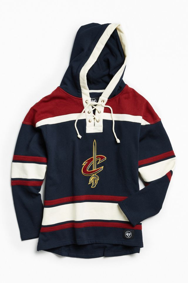 47 Men's Cleveland Cavaliers Black Half Drop Headline Hoodie, Large