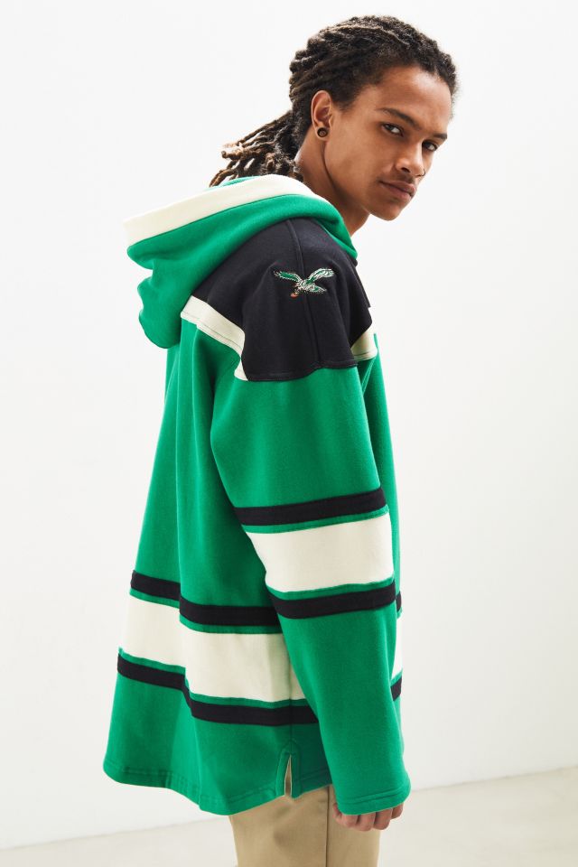 PHILADELPHIA EAGLES LACER Hoodie Sweatshirt Men's 47 BRAND GREEN/BLACK