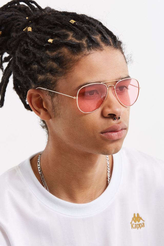 Pink Top Gun Aviator Sunglasses #1