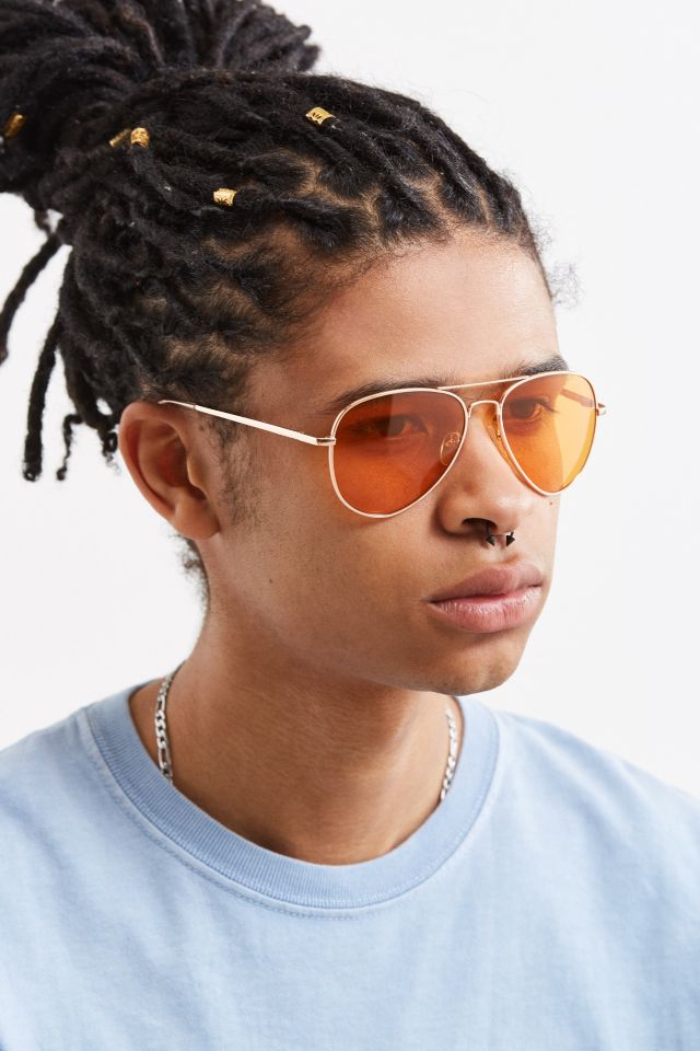 Orange Knoxville Aviator Sunglasses #1