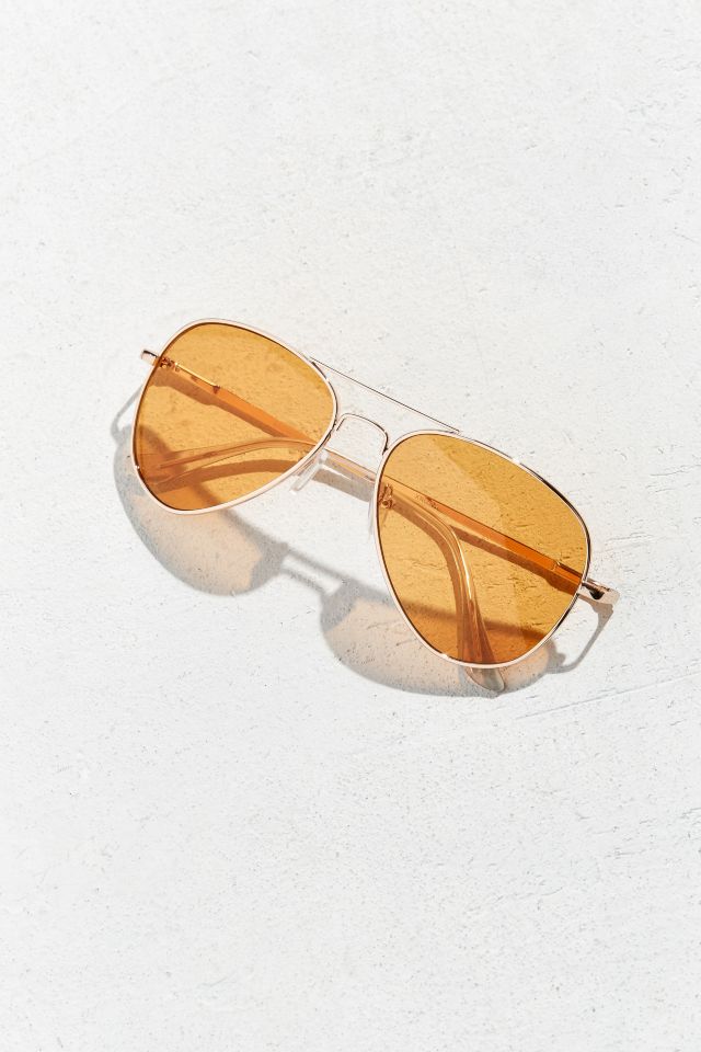 Orange Knoxville Aviator Sunglasses #4