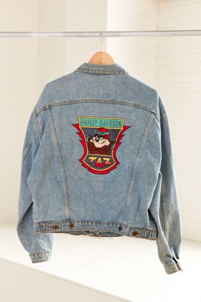 Vintage Embroidered Taz Denim Jacket | Urban Outfitters