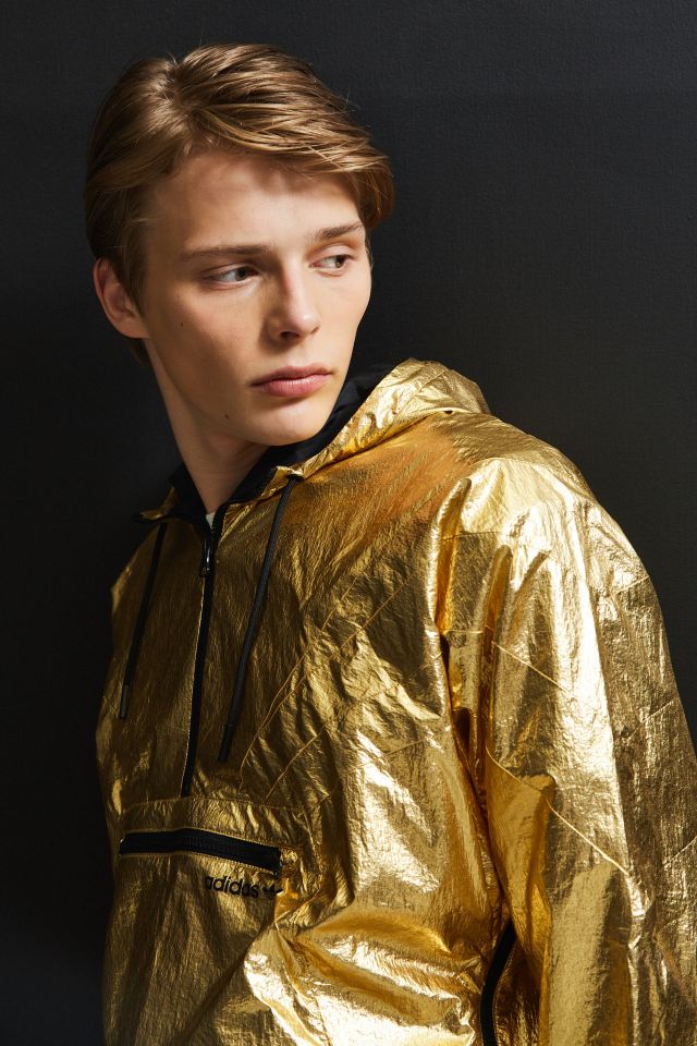 adidas Gold Anorak Jacket Urban Outfitters