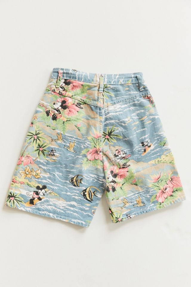 Vintage Surfing Mickey Mouse Denim Short #4