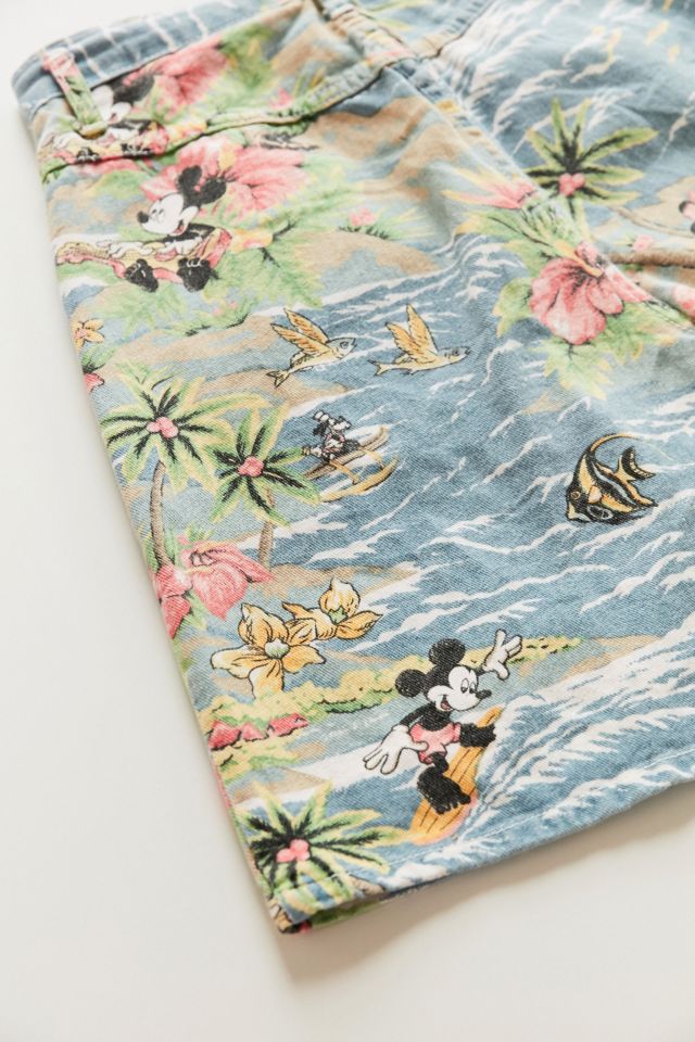 Vintage Surfing Mickey Mouse Denim Short #5