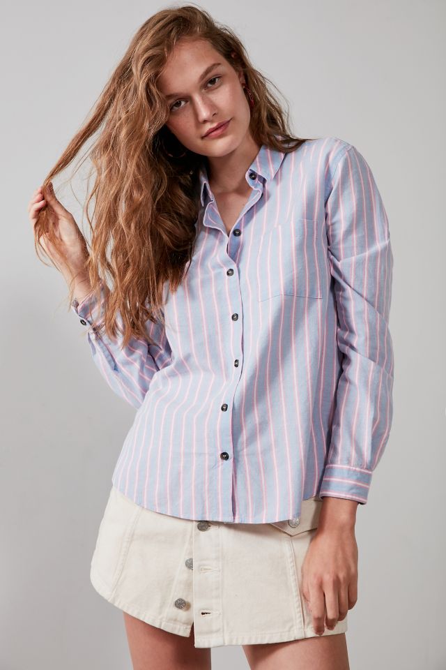 BDG Slim-Striped Button-Down Blouse #5