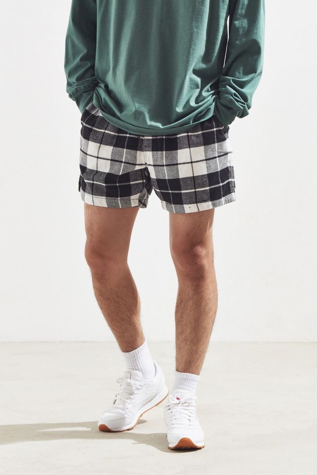 UO Plaid Flannel Volley Short