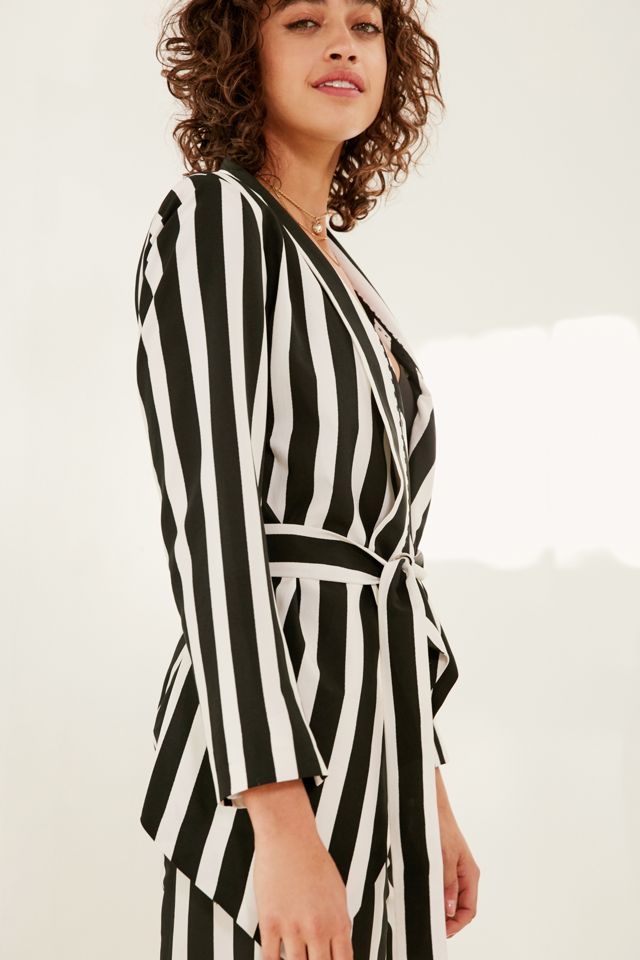 Vetiver Kate Striped Belted Blazer #4