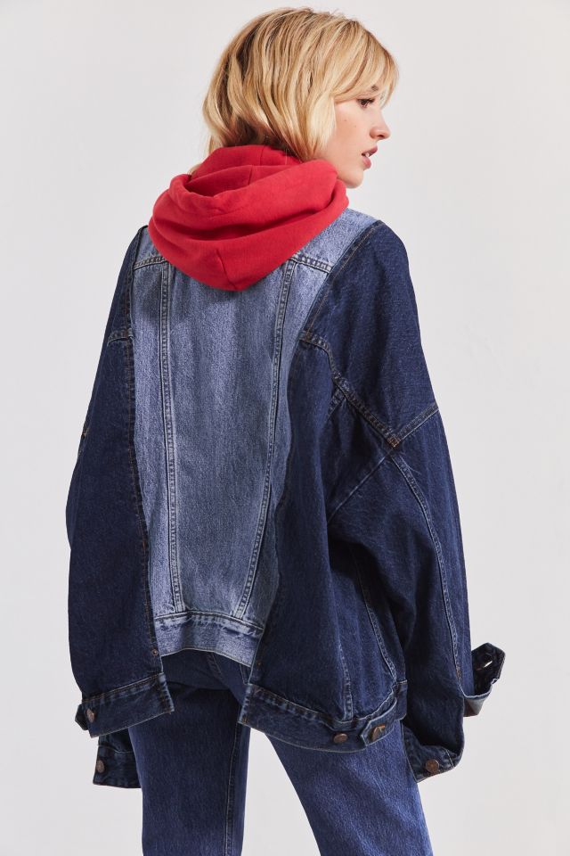 BDG Half-And-Half Denim Trucker Jacket #2