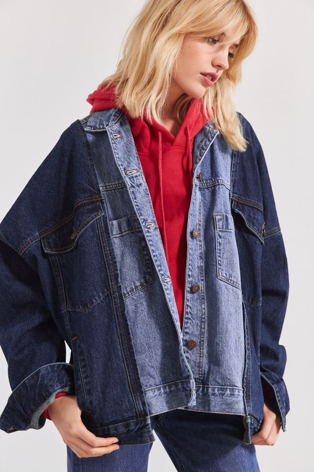 BDG Half-And-Half Denim Trucker Jacket #5
