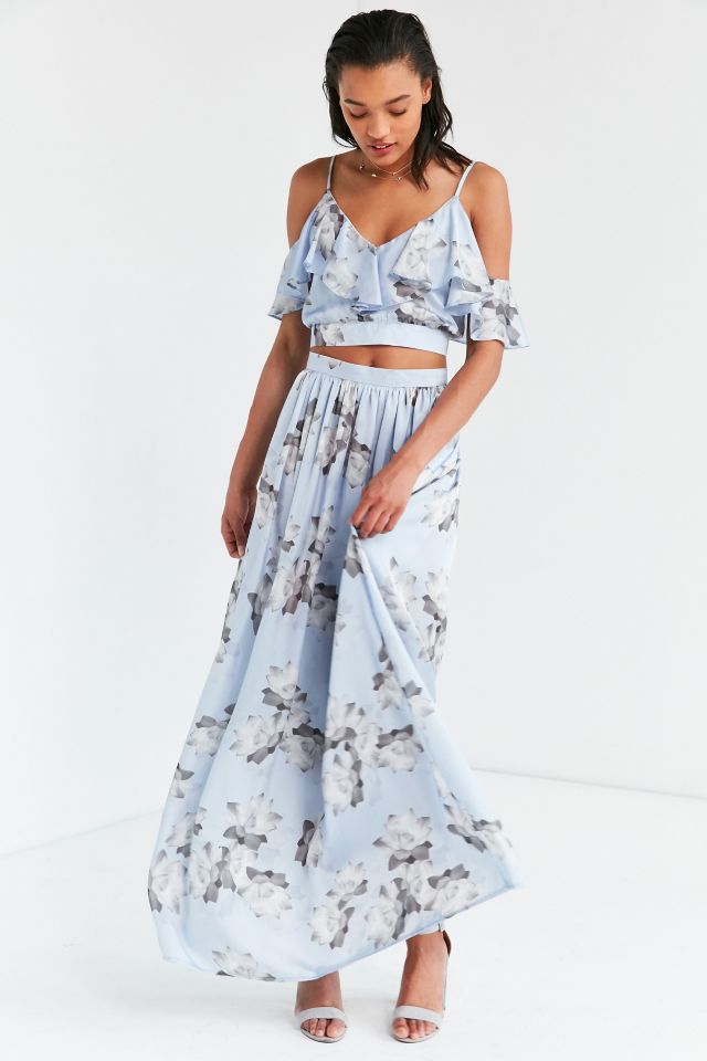 Oh My Love Veratrum Floral High Rise Maxi Skirt Urban Outfitters