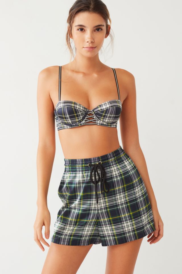 Puma Fenty By Rihanna Plaid Bra Top